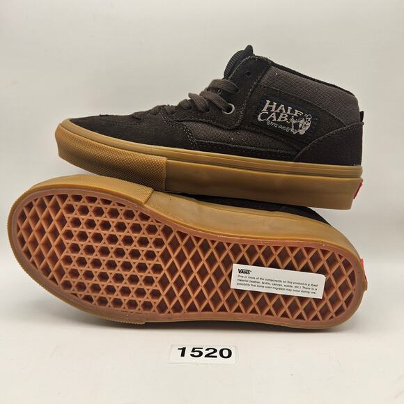 VANS MEN\'S 6 HALF CAB SKATEBOARD SHOES BROWN GUM NWOB